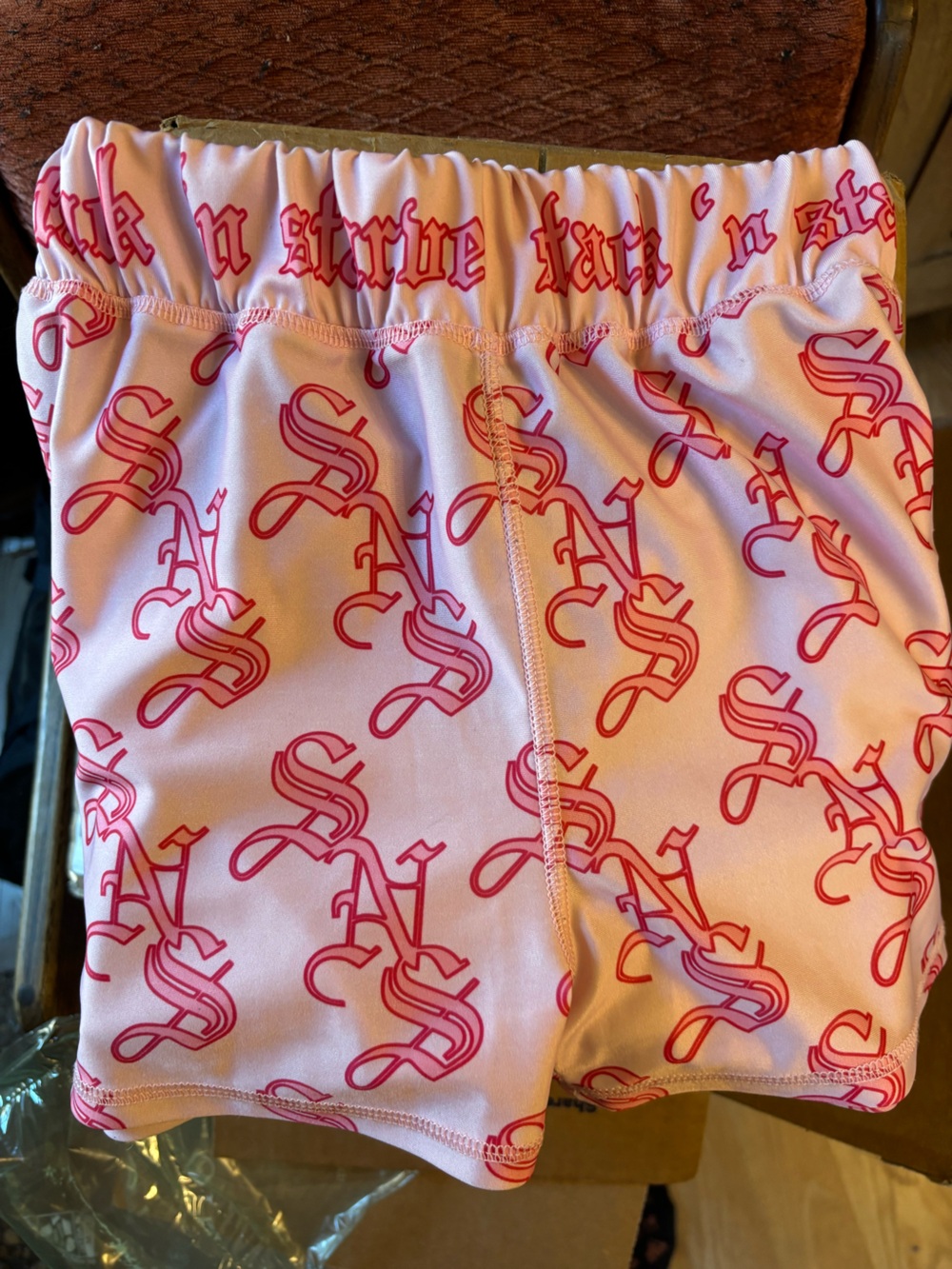 Kids Pink Logo-Print Active Shorts